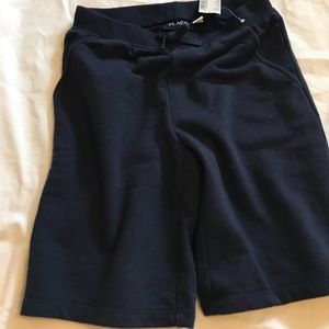 Navy knit shorts